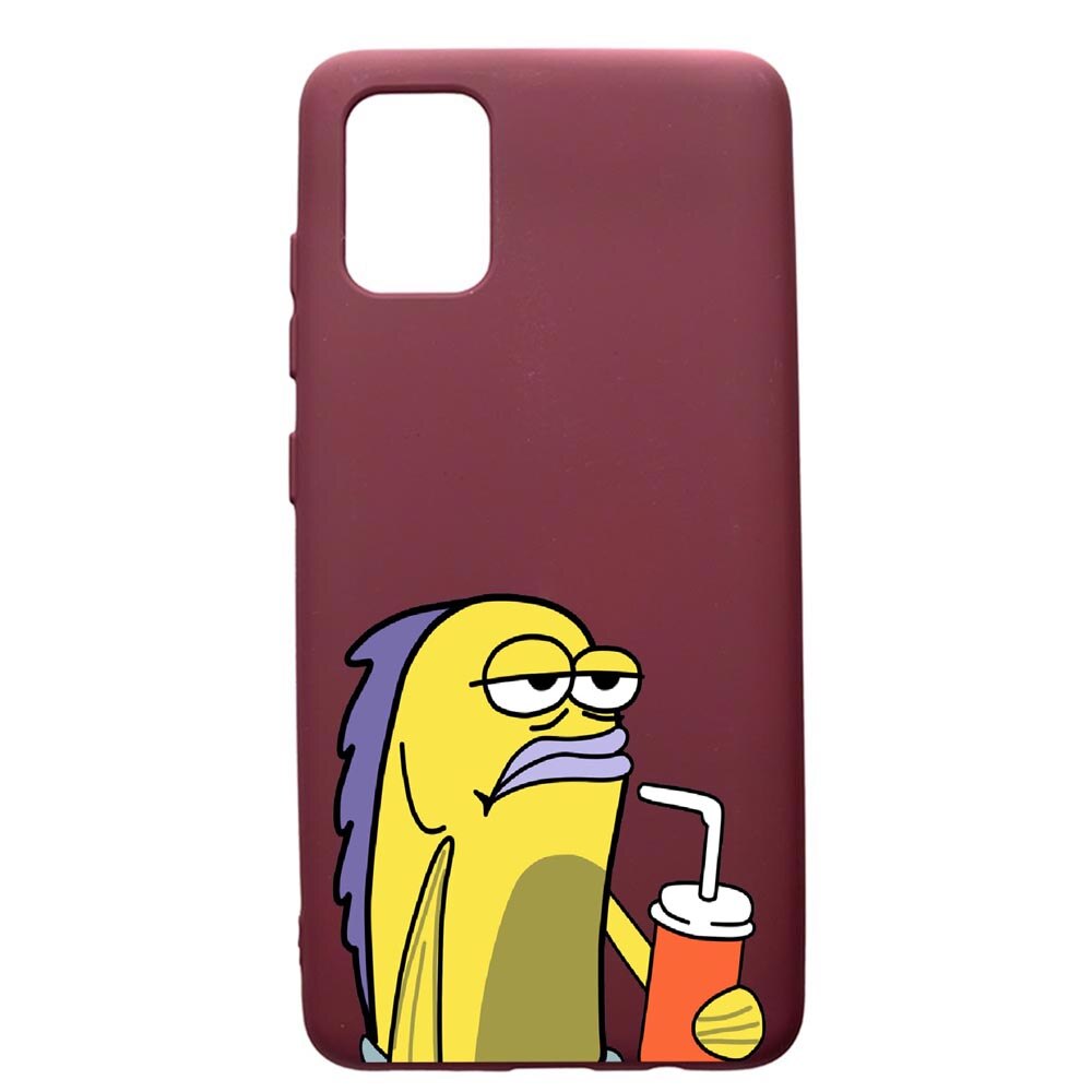 Husa Premium Silicon compatibila cu Samsung Galaxy S20 Plus, Meme, cu interiorul din material textil, protectie camera, Burgundy, PBR652