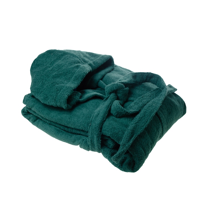 Халат за баня с качулка Decona, Пастелно зелен, размер L