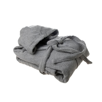 Halat de baie cu gluga, Decona, 400 gsm, Gri, L Halat de baie cu gluga, Decona, 400 gsm, Gri, L