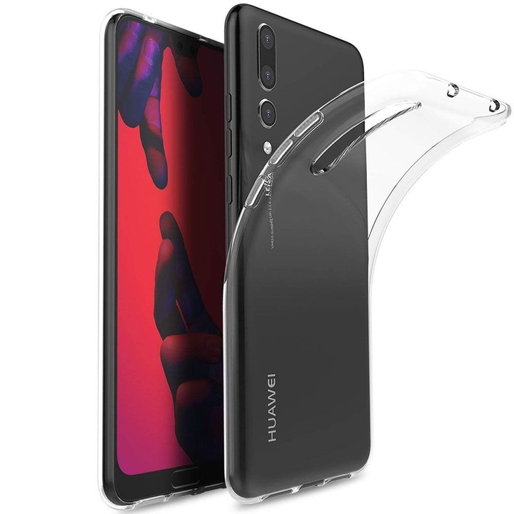 Huawei P20 Pro kompatibilis szilikon hátlaptok, vékony, átlátszó, 1mm