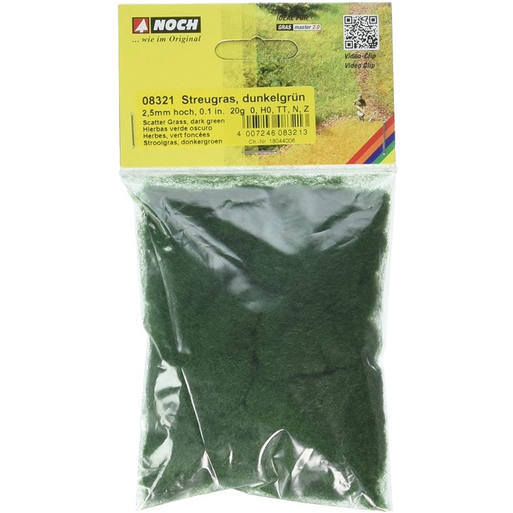Accesorii pentru diorame Iarba statica Noch Scatter Grass dark green iarba 2.5mm 20gr NOCH 08321