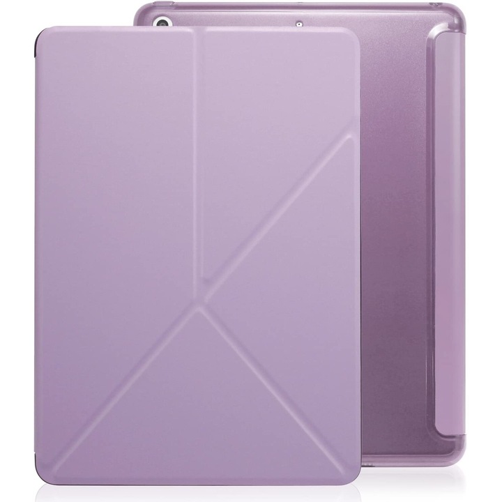 Husa origami pentru iPad 9.7 2018, KHOMO, Policarbonat, Mov