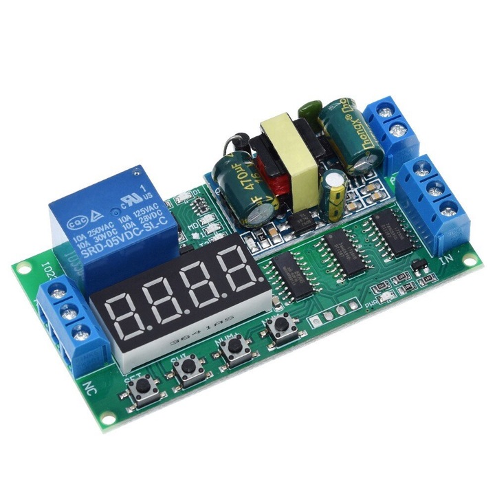 1-канален многофункционален релеен модул Arduino Clone IO23B01, Със закъснение на таймера, 220VAC