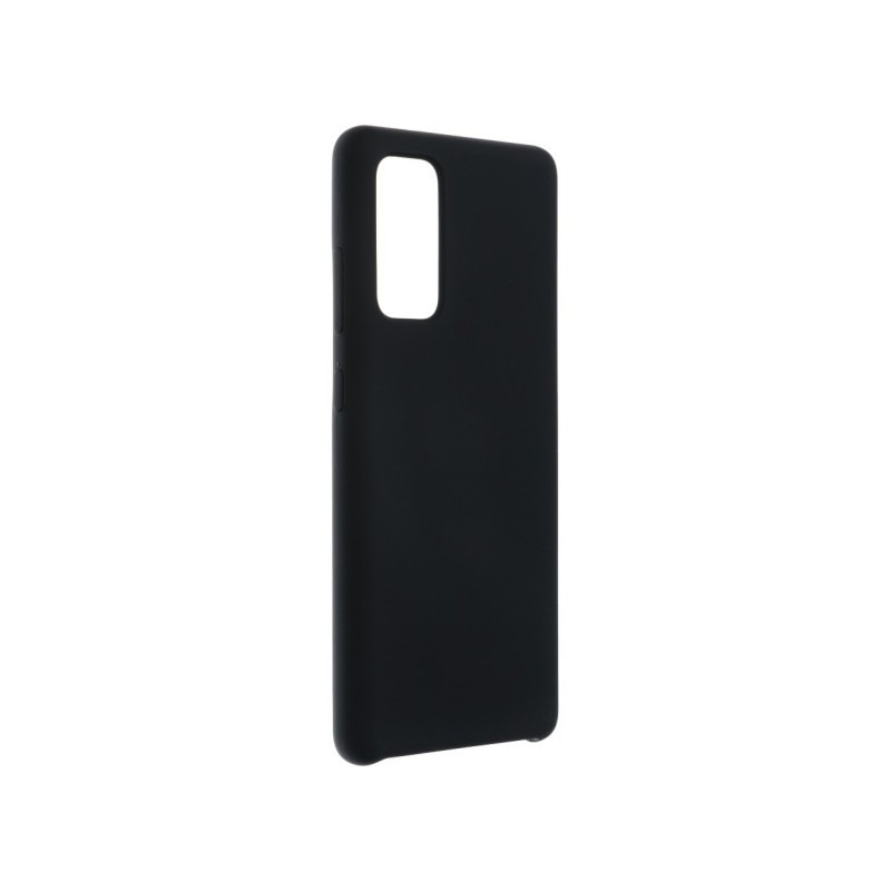 Husa Spate Forcell Silicone Pentru Samsung Galaxy S20 Fe, Alcantara La Interior - Negru