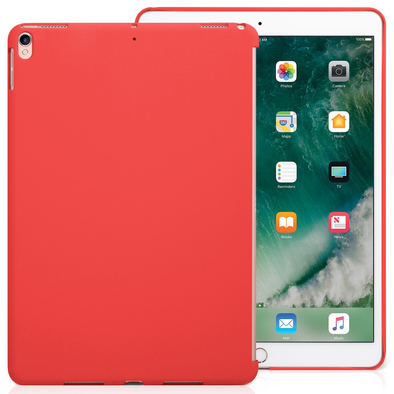 Husa de protectie Khomo, Pentru iPad Pro 10.5, Rosu
