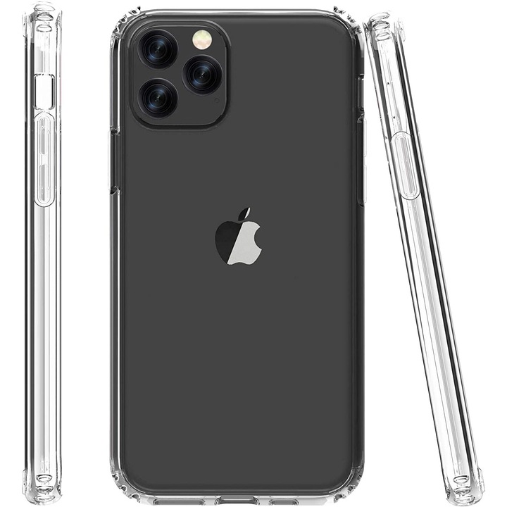 Калъф за телефон, KHOMO, Hybrid Clear, Съвместим с iPhone 11 Pro, 5,8 инча, Прозрачен