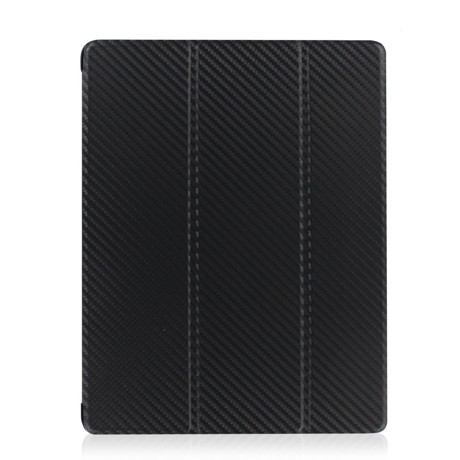 Husa de protectie UltraSlim KHOMO pentru iPad 2/3/4, Fibra de carbon, Negru