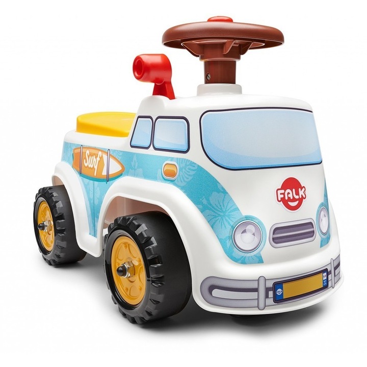 Играчка Falk, Детски камион без педали, отваряща се седалка и волан с клаксон, миниван