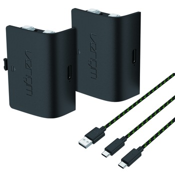 Set 2 baterii Venom, VS2882, Compatibilitate Xbox Seriile S / X, 850 mAh, Cablu de incarcare 3 m, Negru Set 2 baterii Venom, VS2882, Compatibilitate Xbox Seriile S / X, 850 mAh, Cablu de incarcare 3 m, Negru