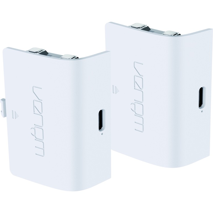 Baterii pentru controlere Xbox Series / Xbox One albe (2 buc) + cablu de 3 metri