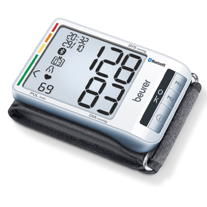 Beurer BC 85 BT vérnyomásmérő, csuklópánt, Blutooth, 2 felhasználó, akár 60 rögzítés, automatikus mérés, pulzus, 13,5- 23 cm-es mandzsetta.