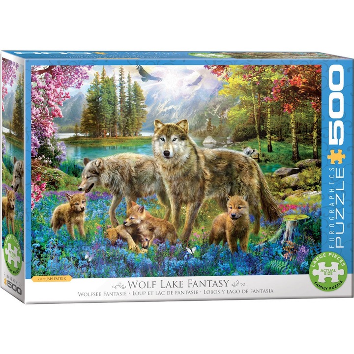 Puzzle Eurographics - Wolf Lake Fantasy, 500 piese XXL (6500-5360)