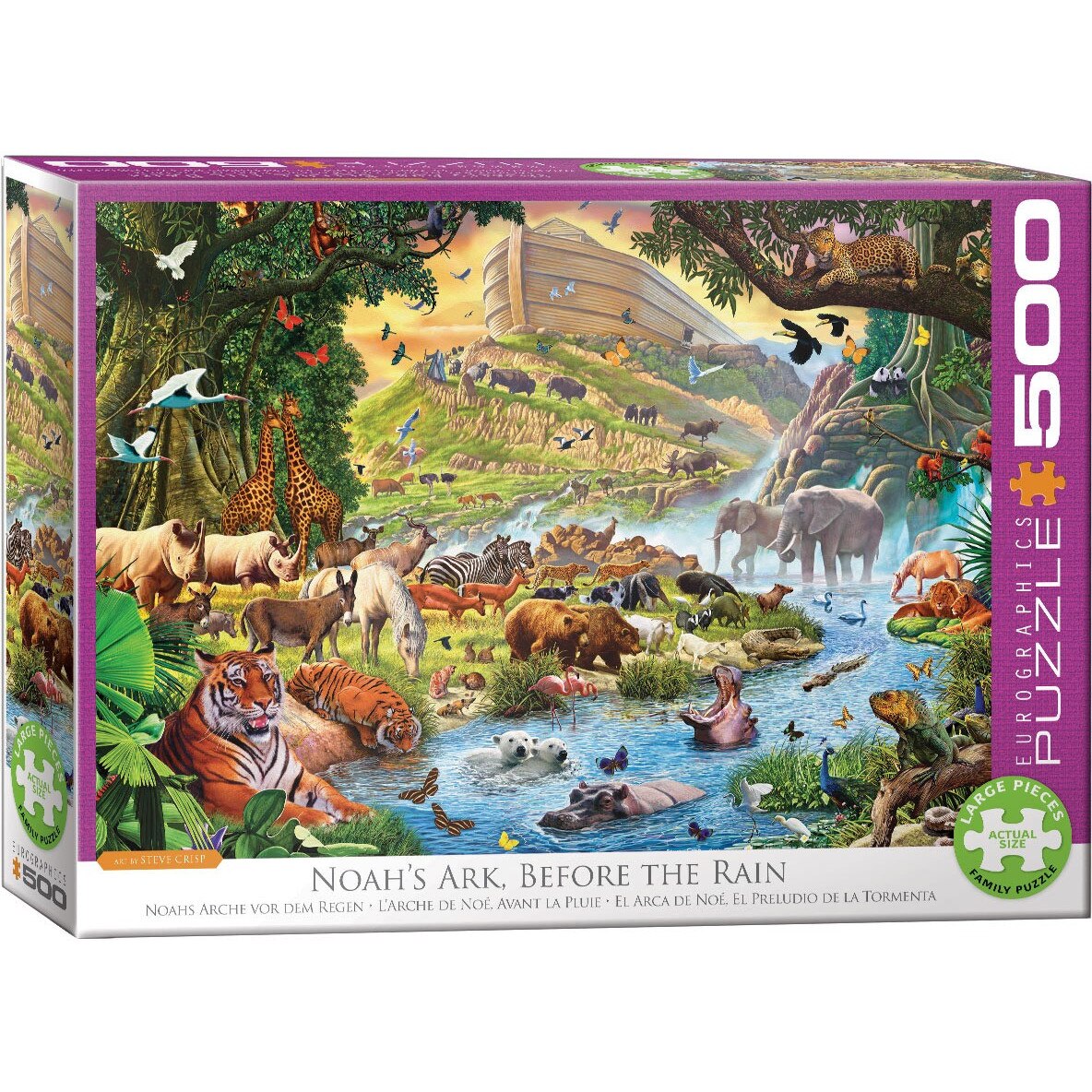 Puzzle Eurographics - Steve Crisp: Noah's Ark Before the Rain, 300 piese XXL (6500-0980)