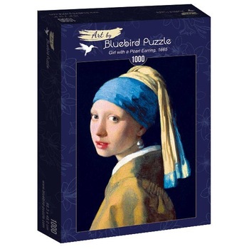 Puzzle Bluebird - Johannes Vermeer, Girl with a pearl earring 1665, 1000 piese Puzzle Bluebird - Johannes Vermeer, Girl with a pearl earring 1665, 1000 piese