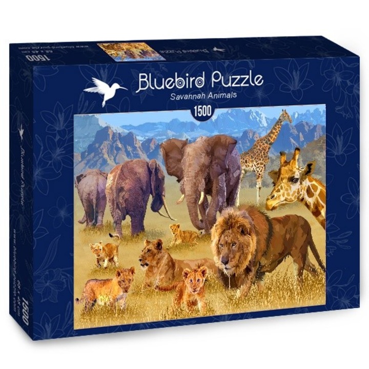 Puzzle Bluebird - Savannah Animals, 1500 piese (70419)