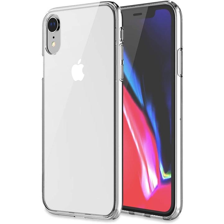 Husa Hybrid Clear pentru iPhone XR - 6.1 2018, KHOMO, Argintiu