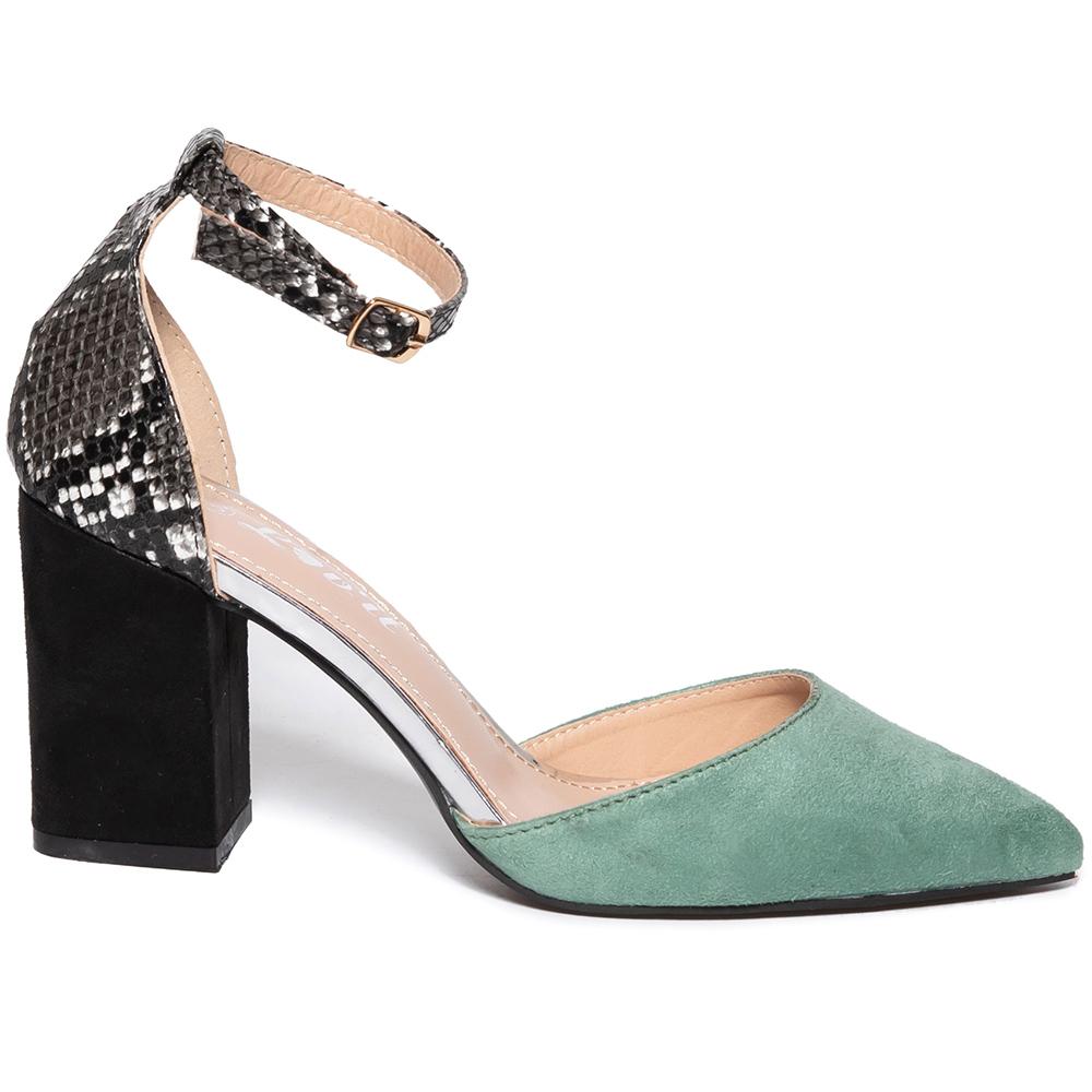 Pantofi dama Ariella, Negru/Verde, Negru