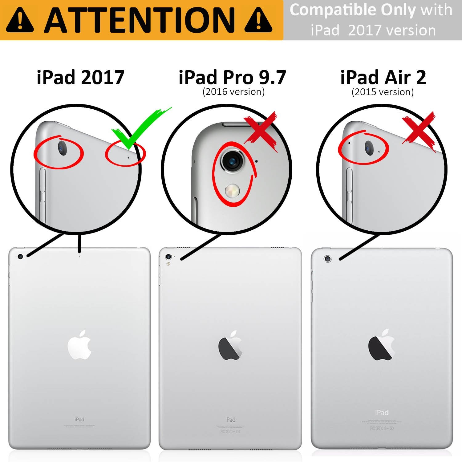 Husa de protectie iPad 9.7" 2017 KHOMO, Ultra subtire, Portocaliu