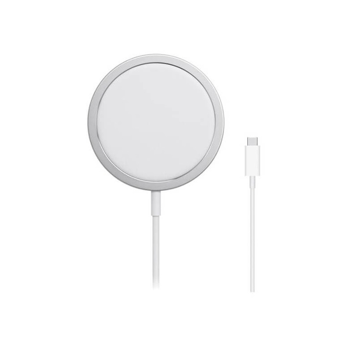 Безжично магнитно зарядно устройство Edman, Magsafe за Apple iPhone 12/12 Pro / 12 Pro Max / 12 Mini, бялоN