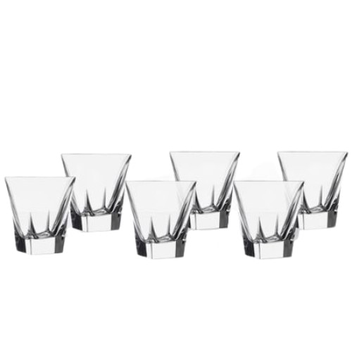 Set 6 pahare sticla de whisky, RCR Crystal, 270 ml