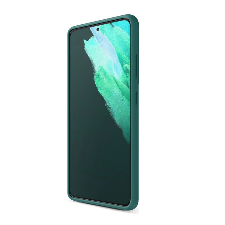 Optim ultravékony szilikon védőtok Samsung Galaxy S21 Ultra 5G készülékhez, zöld