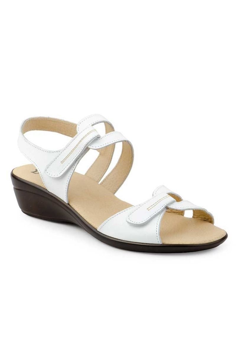 Sandale Dama cu velcro Jam 454, Alb