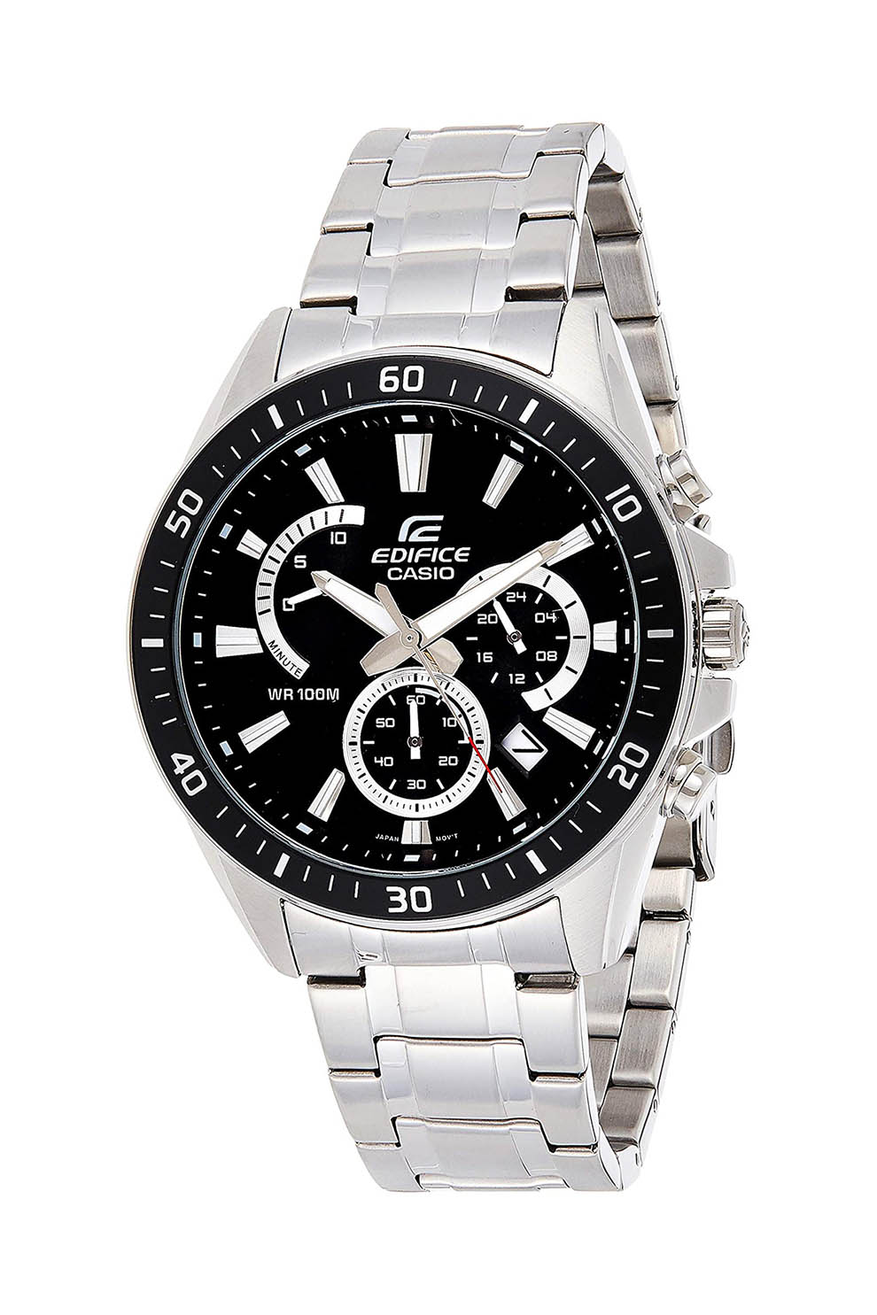 Casio, Ceas cronograf de otel inoxidabil, Argintiu