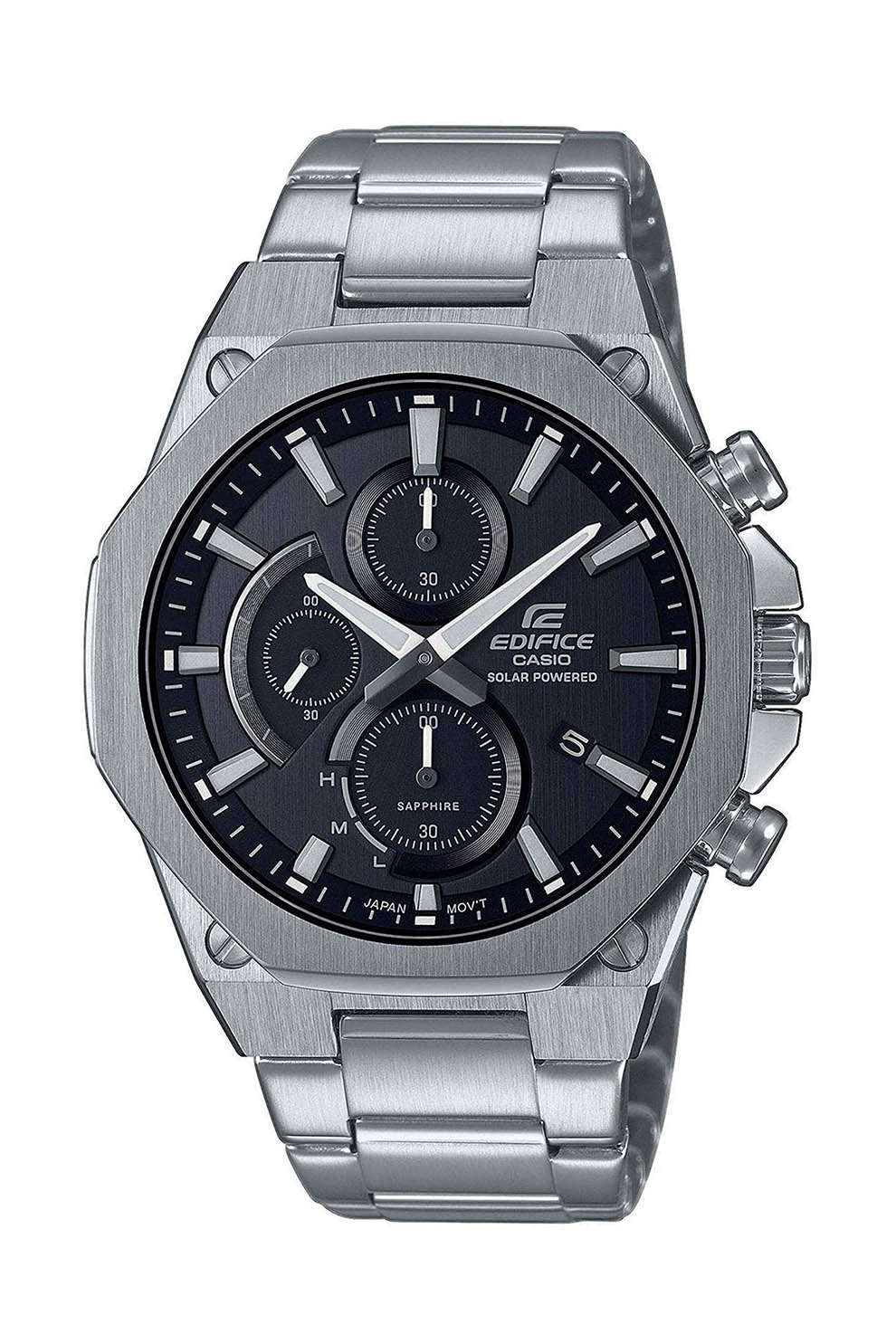 Casio, Ceas de otel inoxidabil cu incarcare solara, Argintiu