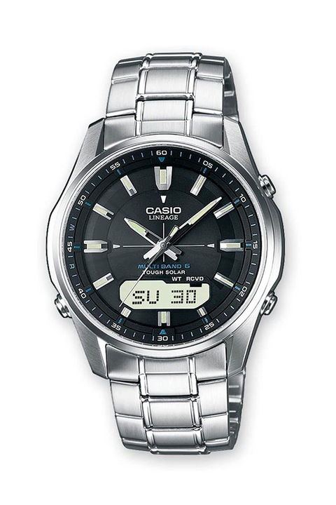 Casio, Соларен часовник от инокс, Сребрист