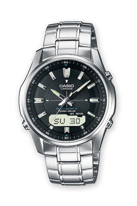 Casio, Соларен часовник от инокс, Сребрист