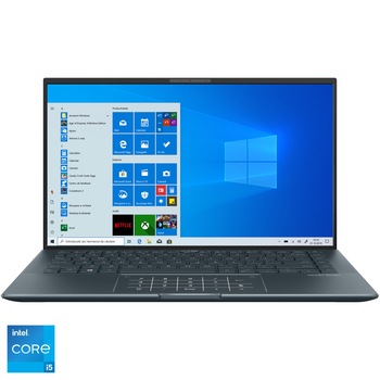 Laptop ultraportabil ASUS ZenBook 14 UX435EG cu procesor Intel® Core™ i5-1135G7 pana la 4.20 GHz, 14 Laptop ultraportabil ASUS ZenBook 14 UX435EG cu procesor Intel® Core™ i5-1135G7 pana la 4.20 GHz, 14