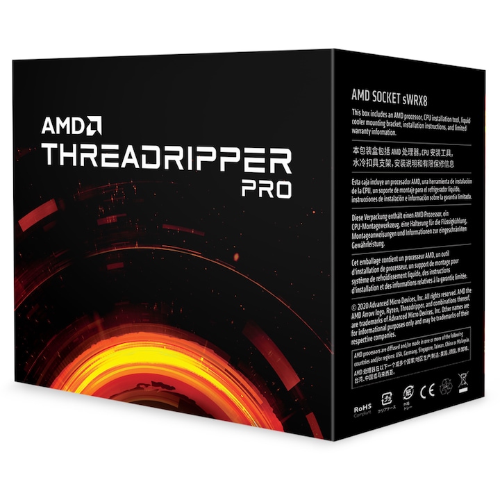 AMD Ryzen ™ Threadripper ™ PRO 3995WX processzor, 292 MB, 2,7 GHz, sWRX8 foglalat