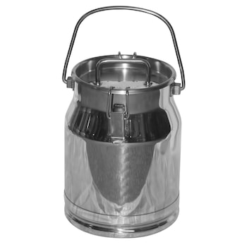 Bidon pentru lapte din inox, cu cleme de prindere si capac, 5 l Bidon pentru lapte din inox, cu cleme de prindere si capac, 5 l