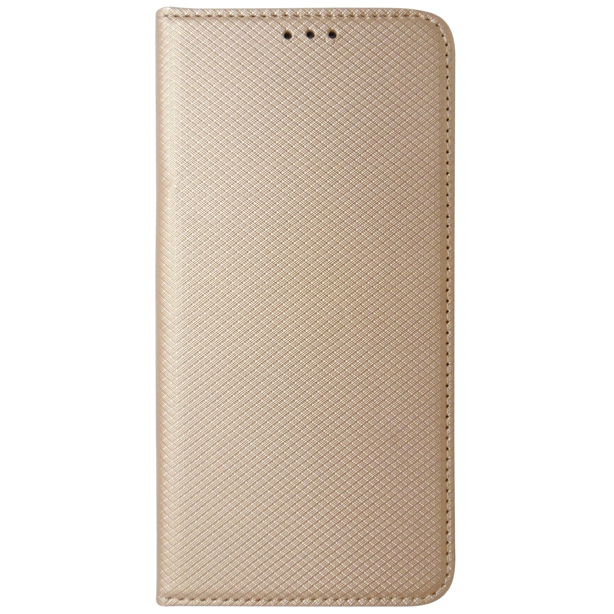 Husa tip carte cu stand Smart Magnet aurie pentru Motorola Moto G9 Play, E7 Plus