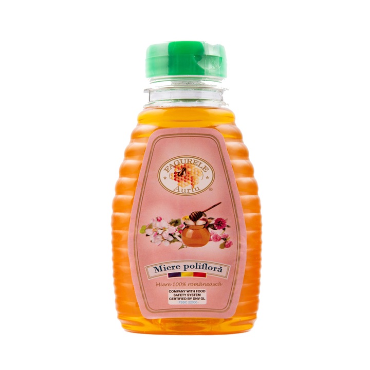 Miere poliflora PET 400g, Fagurele Auriu, echilibreaza digestia, benefica pentru ficat si inima