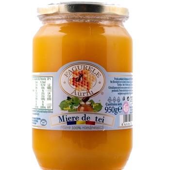 Miere tei Fagurele Auriu 950 g Miere tei Fagurele Auriu 950 g