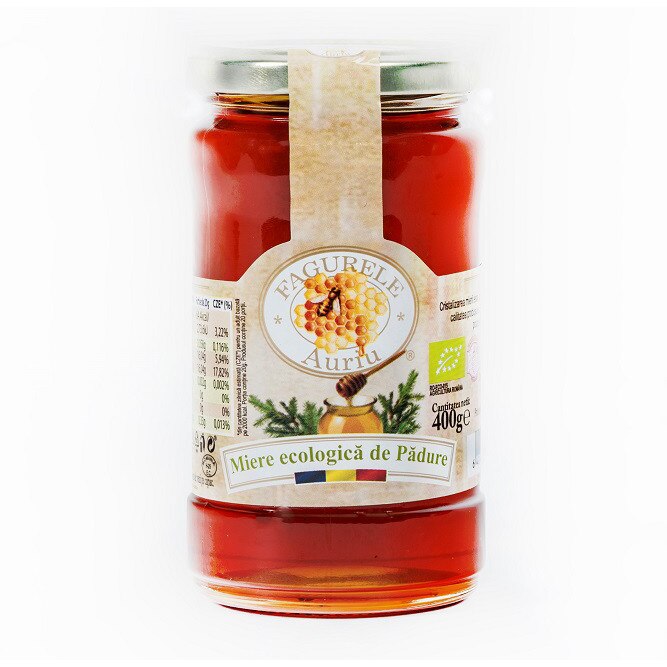 Miere ECOLOGICA Mana (Padure) Fagurele Auriu 400 g