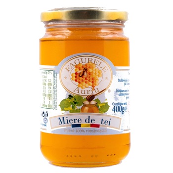 Miere tei Fagurele Auriu 400g Miere tei Fagurele Auriu 400g