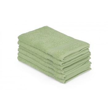 Set 6 prosoape bumbac 100%, Hobby Home 30x50cm, Verde Set 6 prosoape bumbac 100%, Hobby Home 30x50cm, Verde
