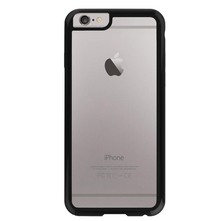 Védőtok iPhone 7 Plus, Khomo, Hybrid, TPU, fekete készülékekhez