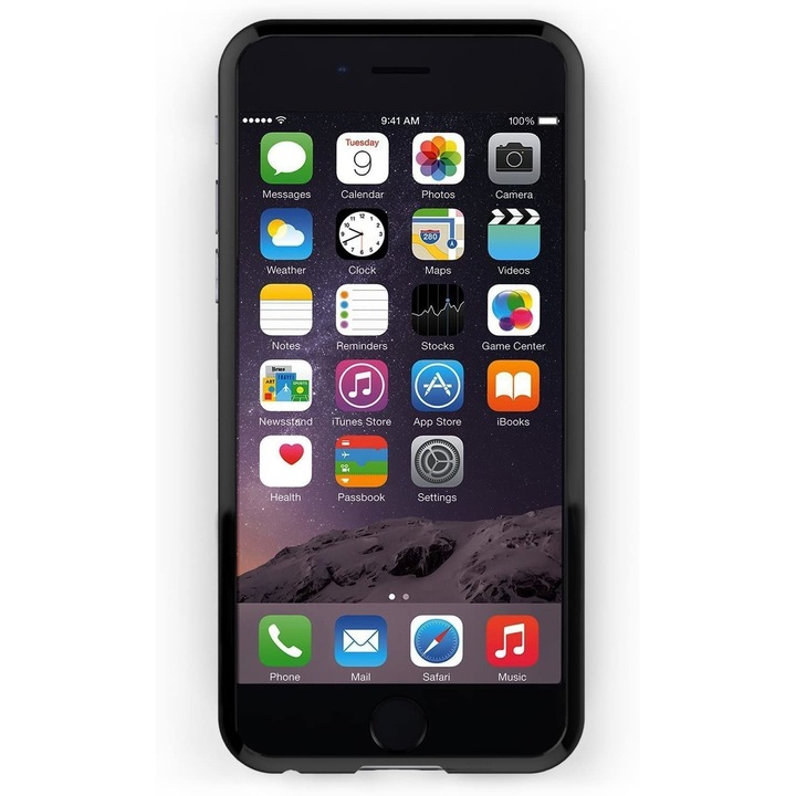 Védőtok iPhone 7 Plus, Khomo, Hybrid, TPU, fekete készülékekhez