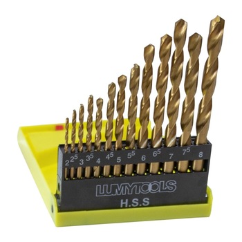 Set 13 burghie metal, tip HSS, 2 - 8 mm Set 13 burghie metal, tip HSS, 2 - 8 mm