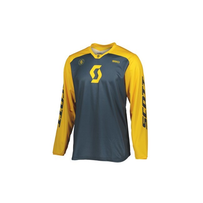 Tricou Scott 350 Track Jersey, Albastru/galben, Barbati, Marime XL