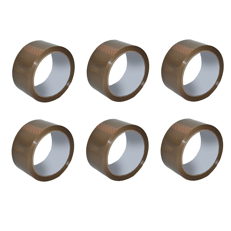 Banda adeziva 48mm x 50m, mata, maro, Vision, set 6 role