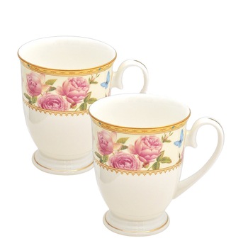 Set portelan 2 cesti ROYAL MUG, Lancaster, 250ml, Alb Set portelan 2 cesti ROYAL MUG, Lancaster, 250ml, Alb