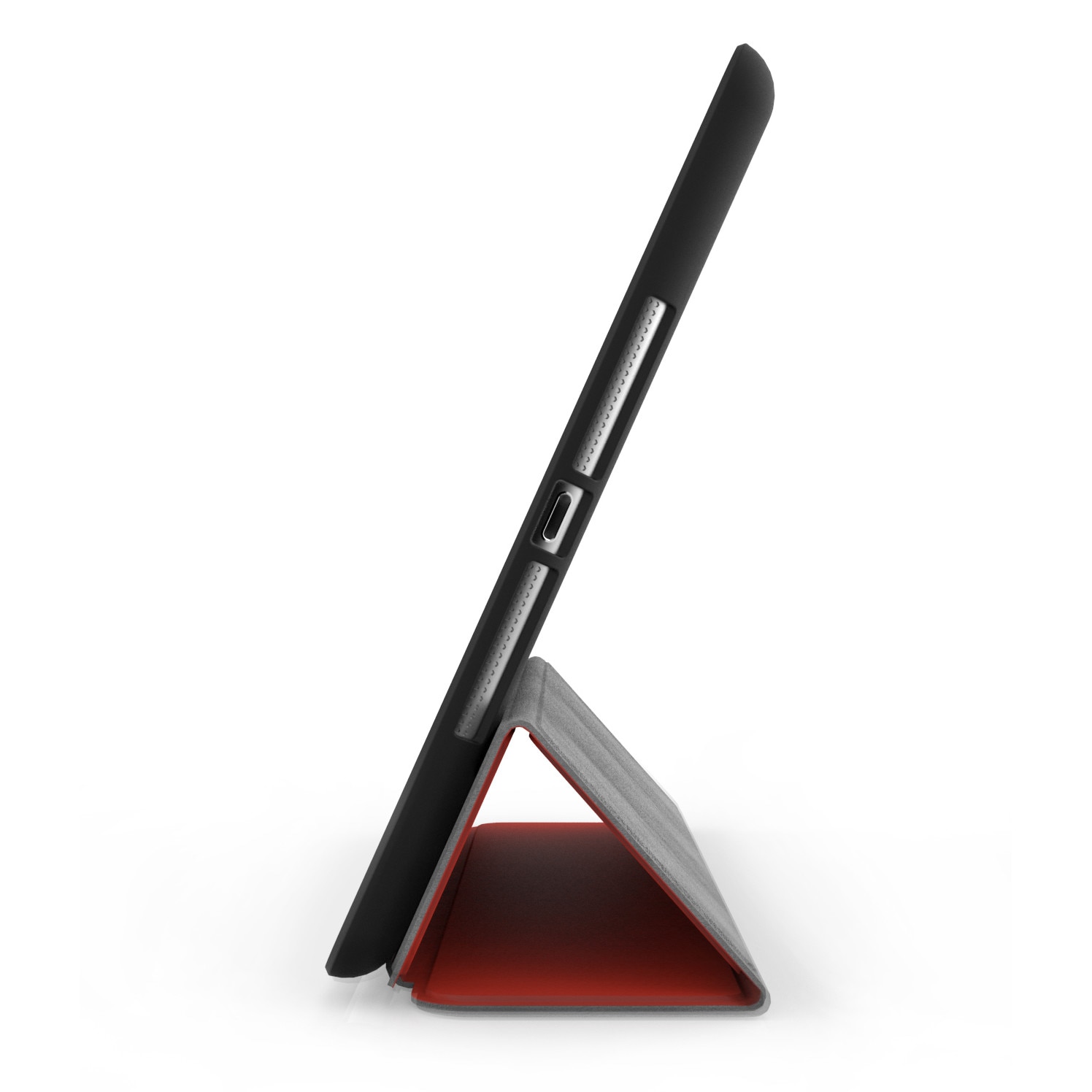 Husa protectie tableta, Khomo, Compatibila cu iPad Air 2, Rosu/Negru