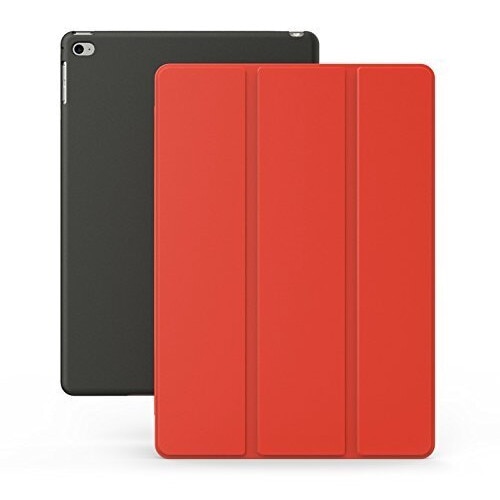 Husa protectie tableta, Khomo, Compatibila cu iPad Air 2, Rosu/Negru