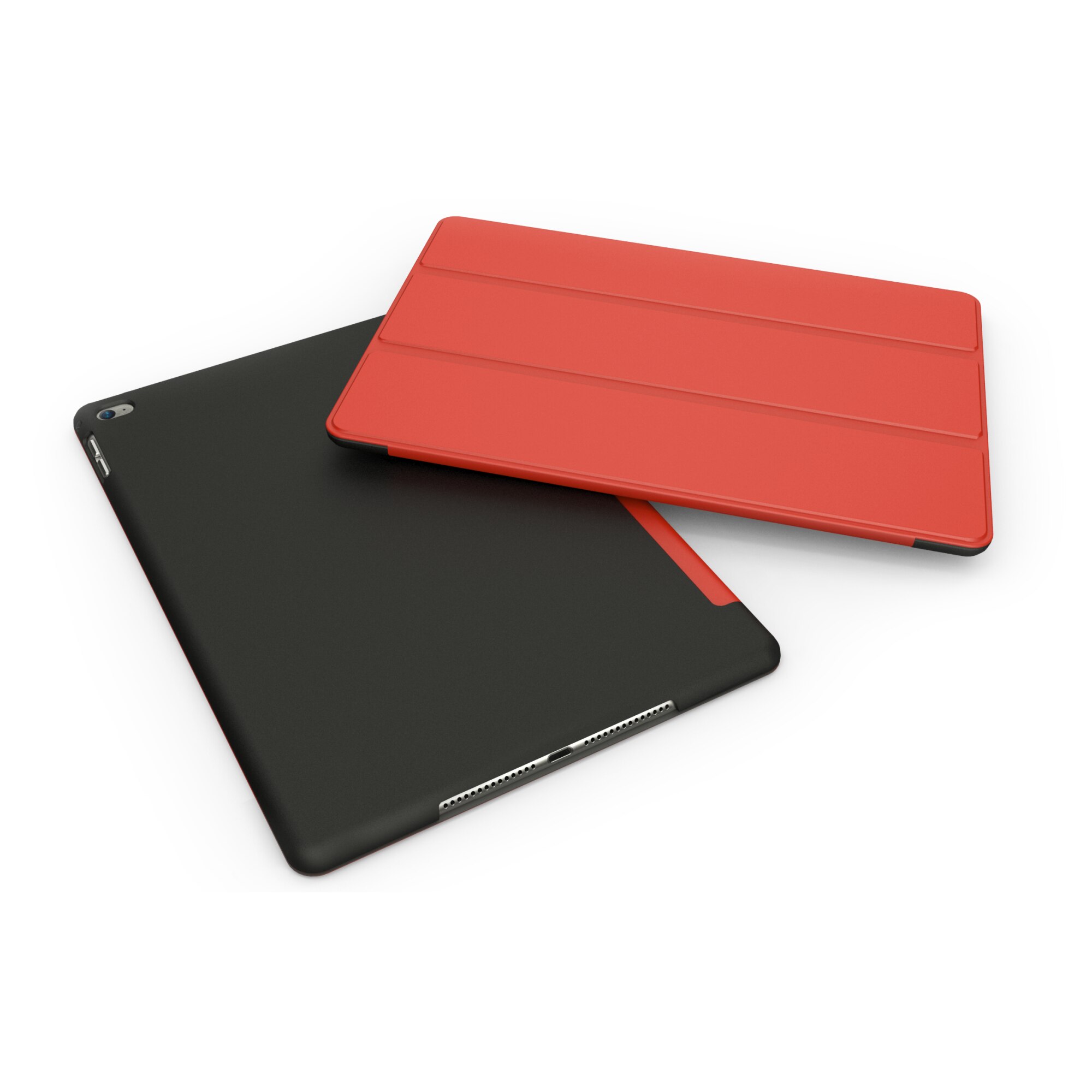 Husa protectie tableta, Khomo, Compatibila cu iPad Air 2, Rosu/Negru
