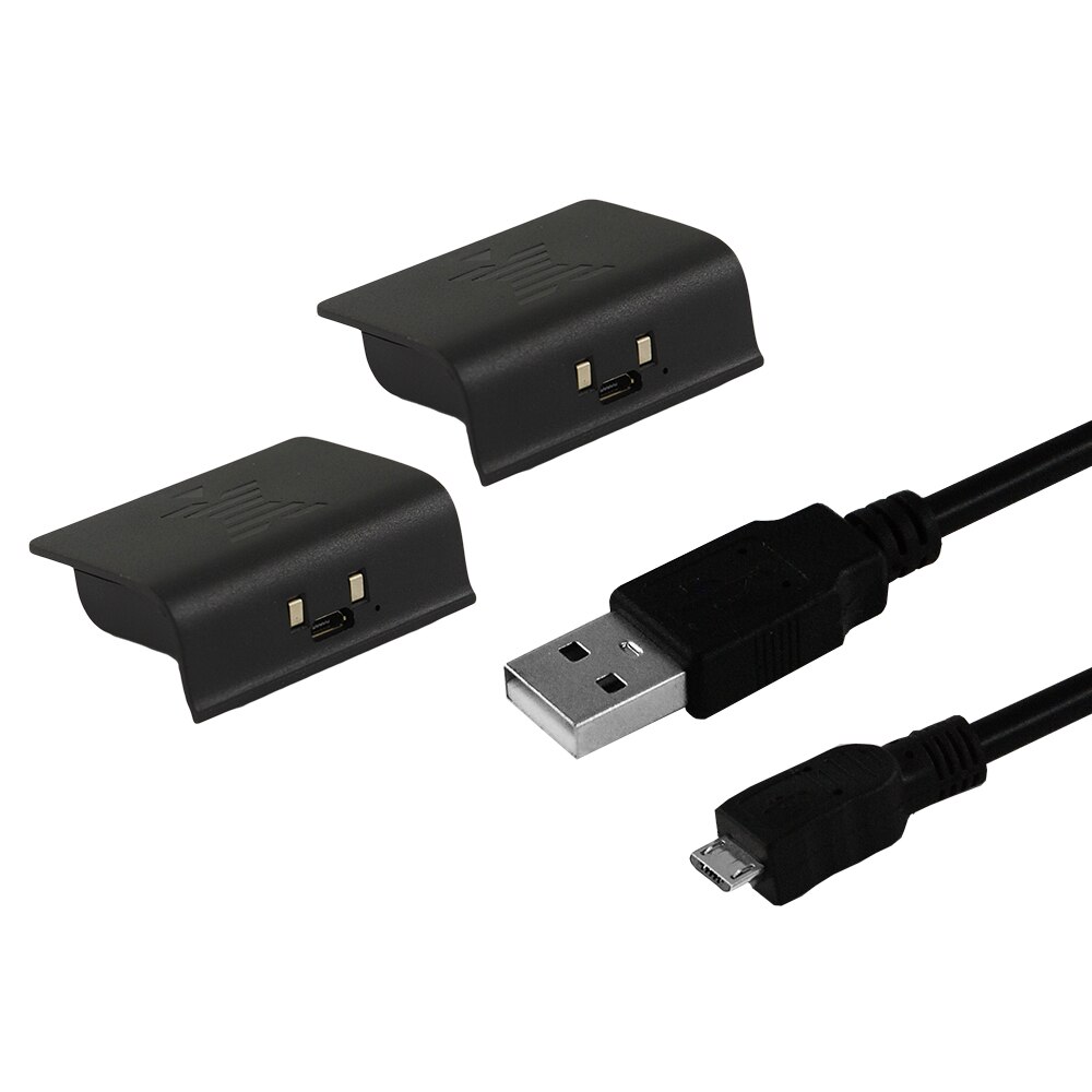 Set 2 baterii XB One baterie si cablu de alimentare Xtreme, Negru