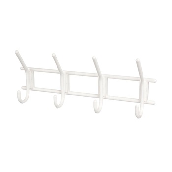 Cuier alb cu 4 agatatori 37x7x15 cm Arly Plastic Cuier alb cu 4 agatatori 37x7x15 cm Arly Plastic